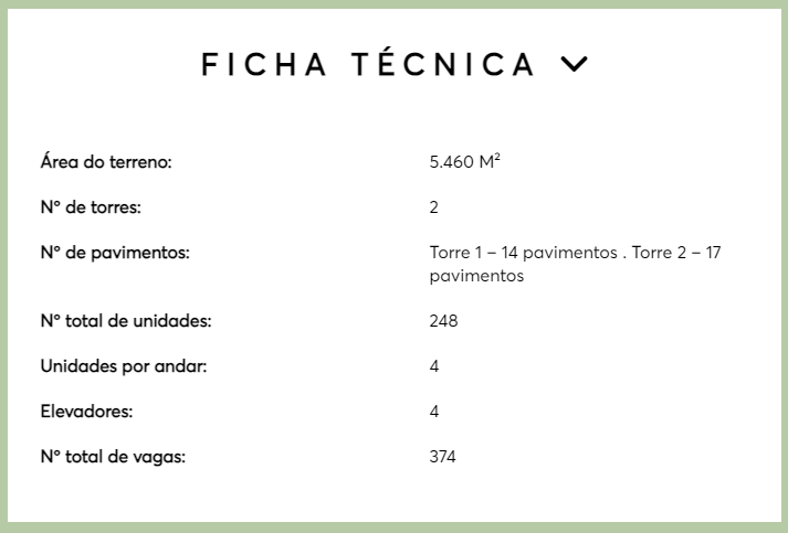 Ficha tecnica do Horizon - Sensia Horizon - o seu lugar em Boa Vista, Curitiba